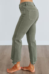 Neona Risen Jeans - Dark Olive