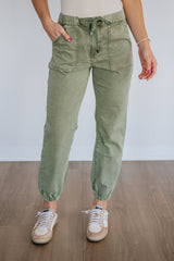 Drea Mica Joggers - Olive