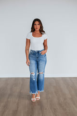 Elle Ribbed Bodysuit - Ivory