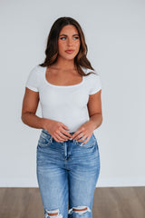 Elle Ribbed Bodysuit - Ivory