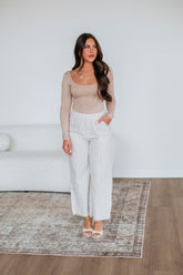 Emmaly Striped Linen Pants