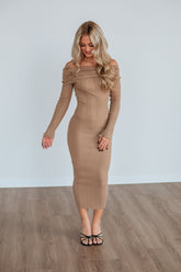 Eyes On Me Maxi Dress - Warm Taupe