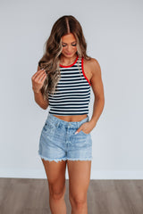 Torin Striped Tank - Navy Mix