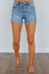 Gabby Risen Shorts - Medium Wash