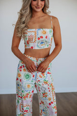 Garden Groove Two-Piece Linen Set