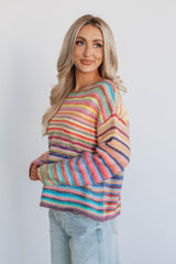 Hilarie Striped Sweater