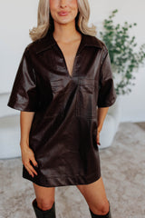 Aryanna Leather Dress