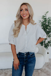 Lorraine Pinstripe Top