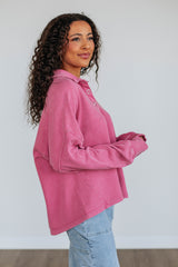 Jyl Washed Pullover - Berry