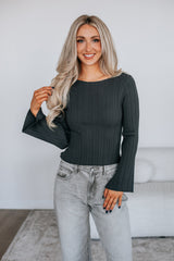 Jade Ribbed Top