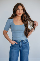 Spader Basic Top - Slate Blue