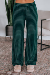 Cayla Striped Pants - Pine Mix