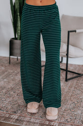 Cayla Striped Pants - Pine Mix