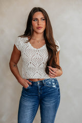 Samira Crochet Top - Natural