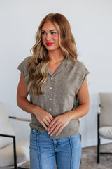 Camry Cardigan Top - Mocha