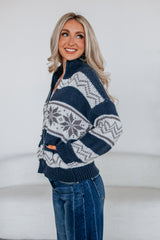 Ayrine Knit Jacket - Navy