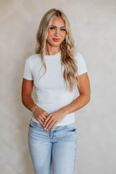 Rory Ribbed Top - Ivory