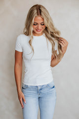 Rory Ribbed Top - Ivory