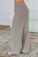 Cayla Striped Pants - Espresso Mix
