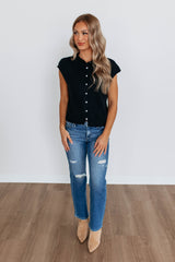 Camry Cardigan Top - Navy