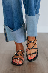 Fresh New Attitude Sandals - Black