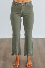 Neona Risen Jeans - Dark Olive