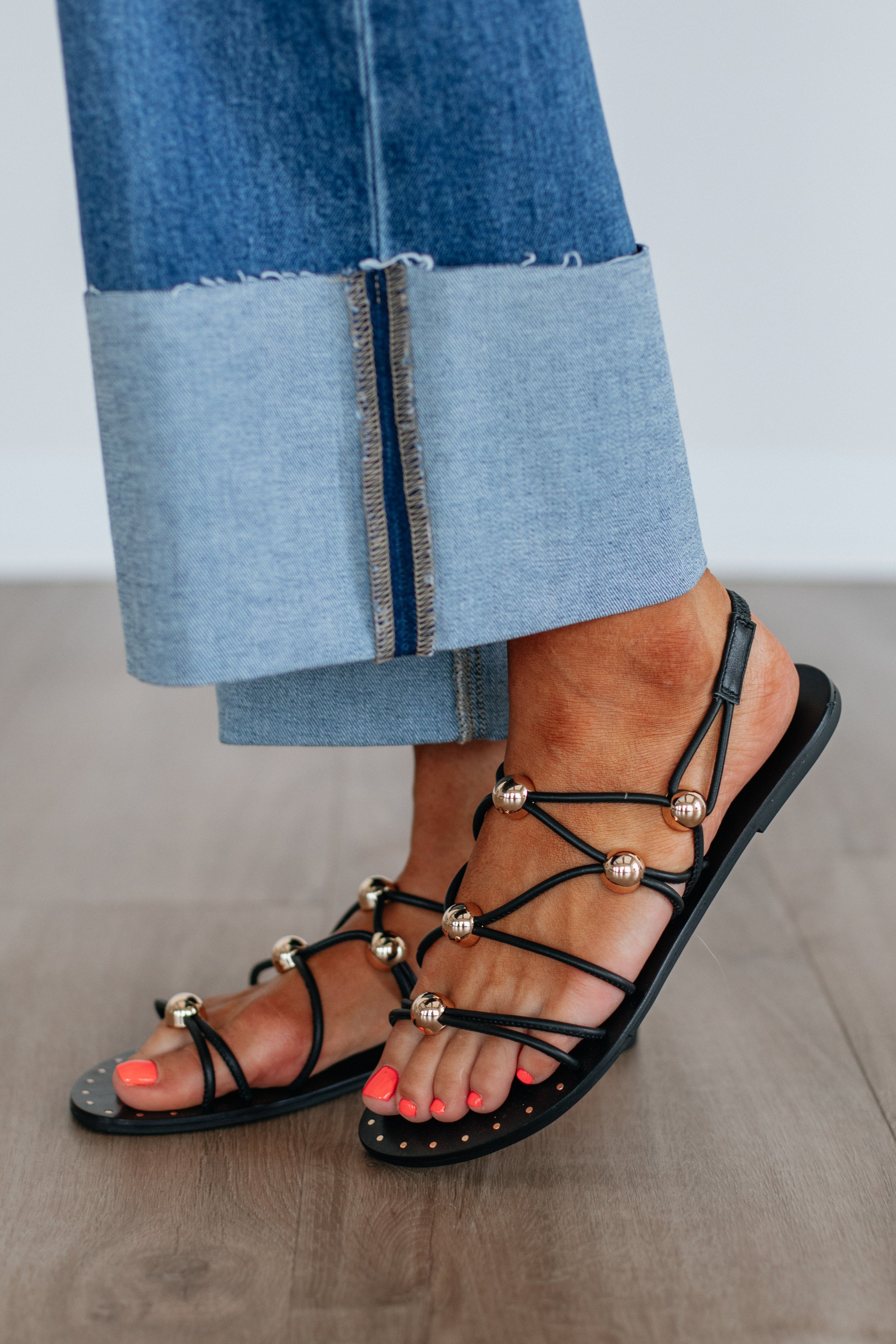 Fresh New Attitude Sandals - Black