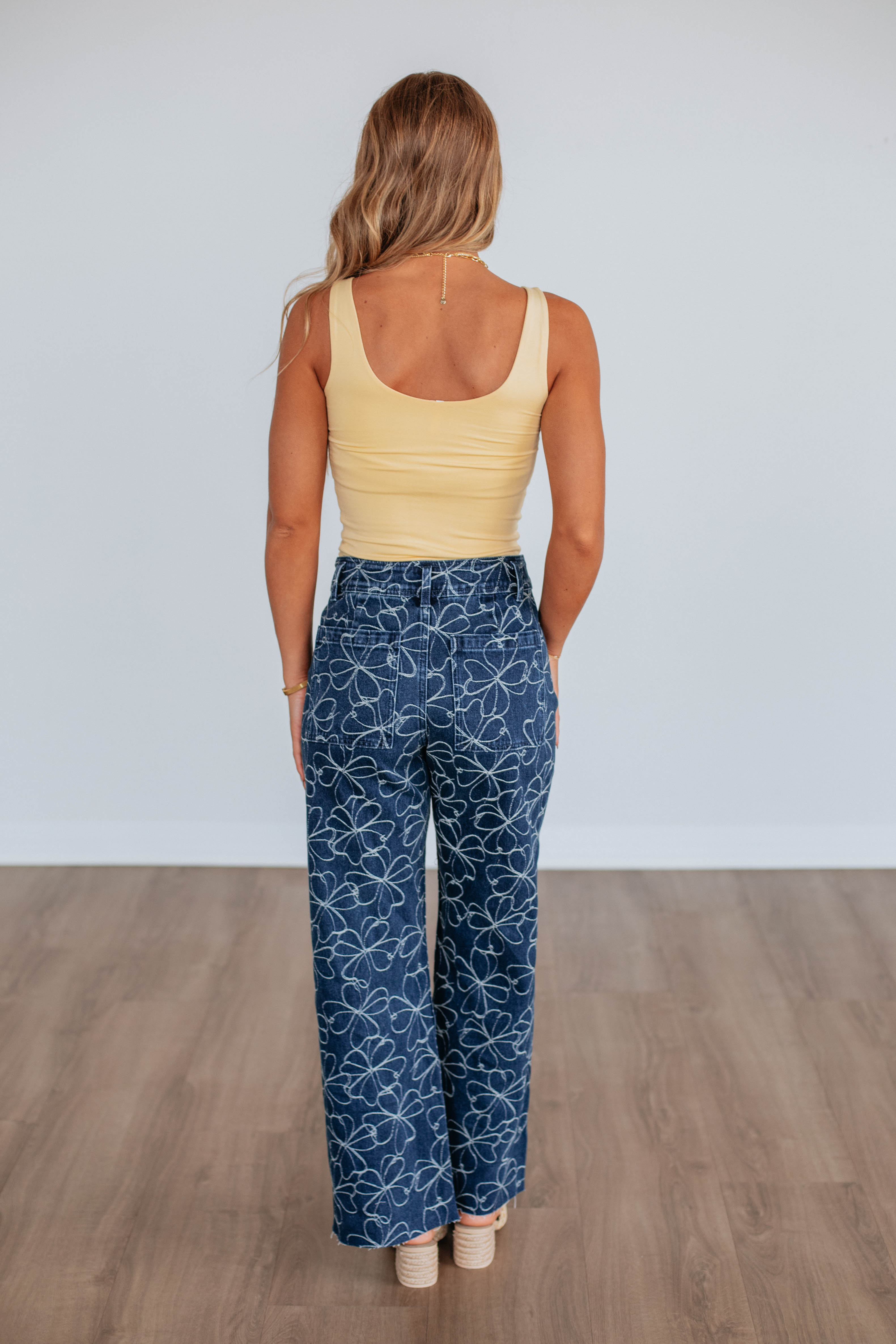 Alysia Floral Denim Pants
