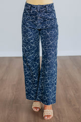 Alysia Floral Denim Pants