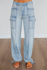Alyx Hidden Cargo Jeans - Light Wash