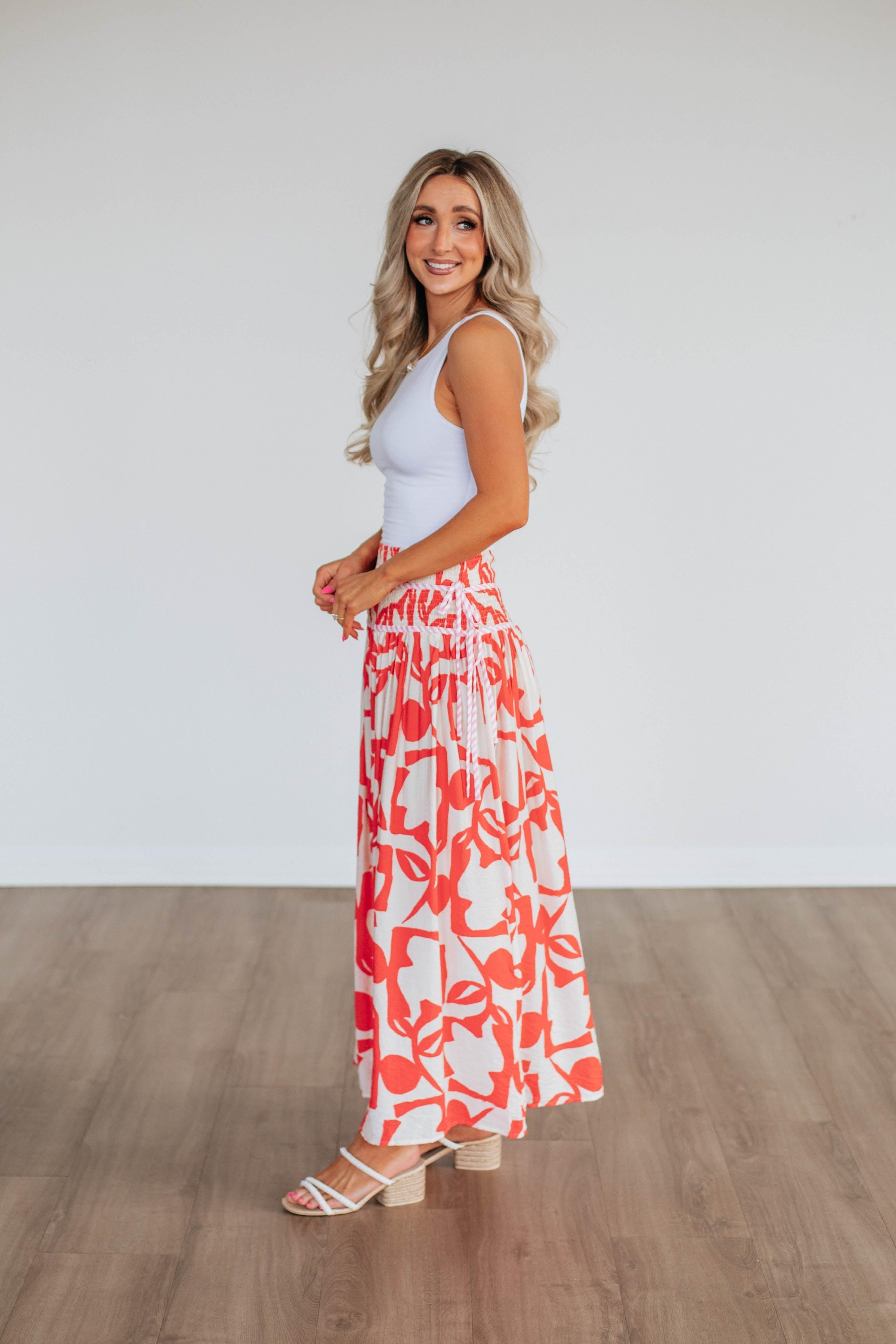 Ambria Maxi Skirt - Poppy Mix