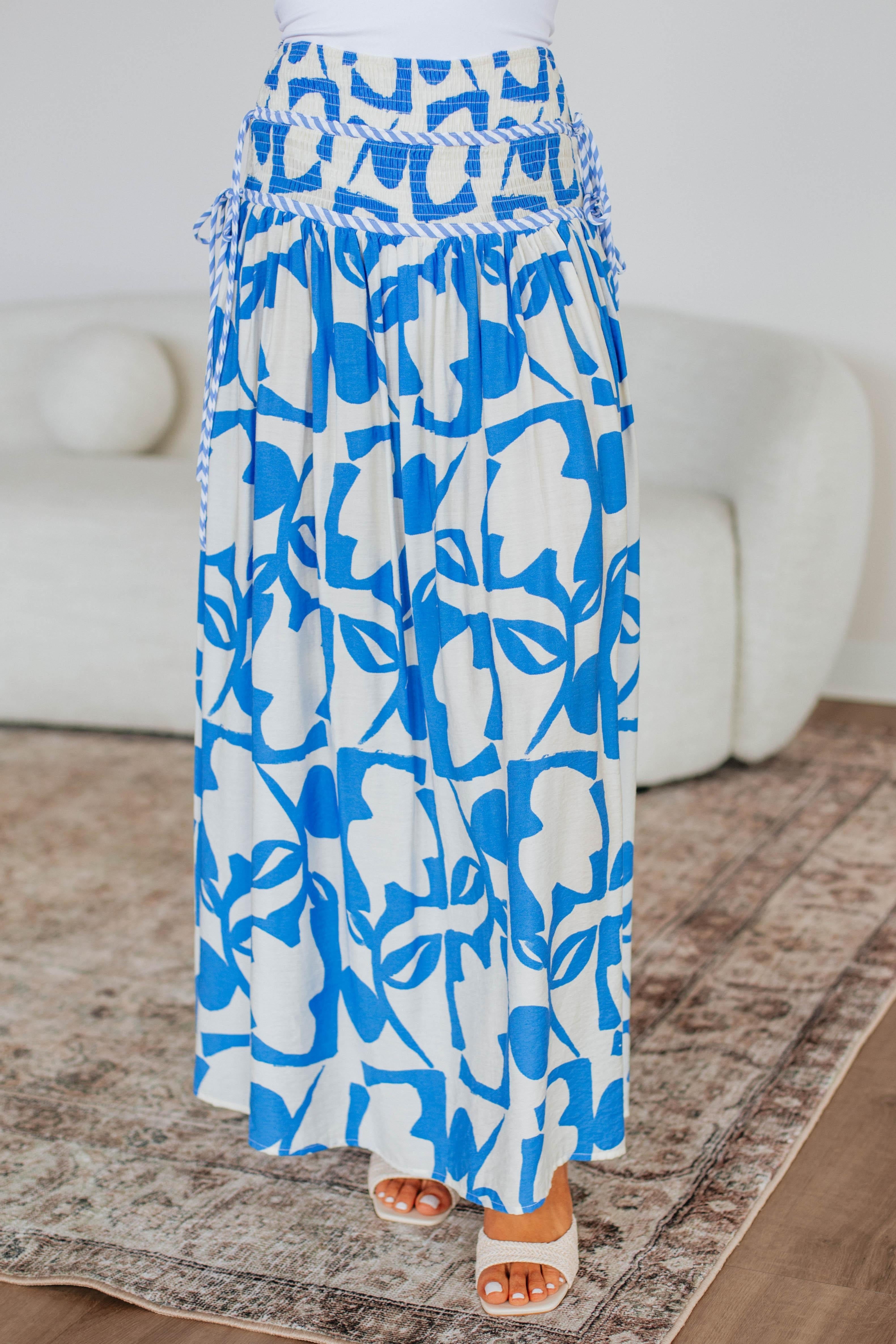Ambria Maxi Skirt - Ocean Mix