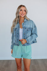 Aminah Striped Shorts - Kelly Green