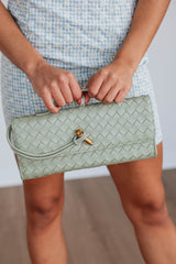 Asha Clutch Crossbody - Light Sage