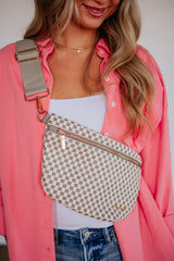 Patsy Checkered Bum Bag - Grey