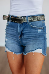 Lindie Floral Belt - Black