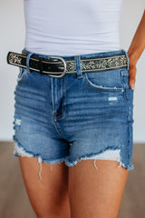 Lindie Floral Belt - Black