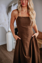 Breigh Gingham Dress - Espresso Mix