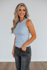 Brighton Ribbed Tank - Powder Blue