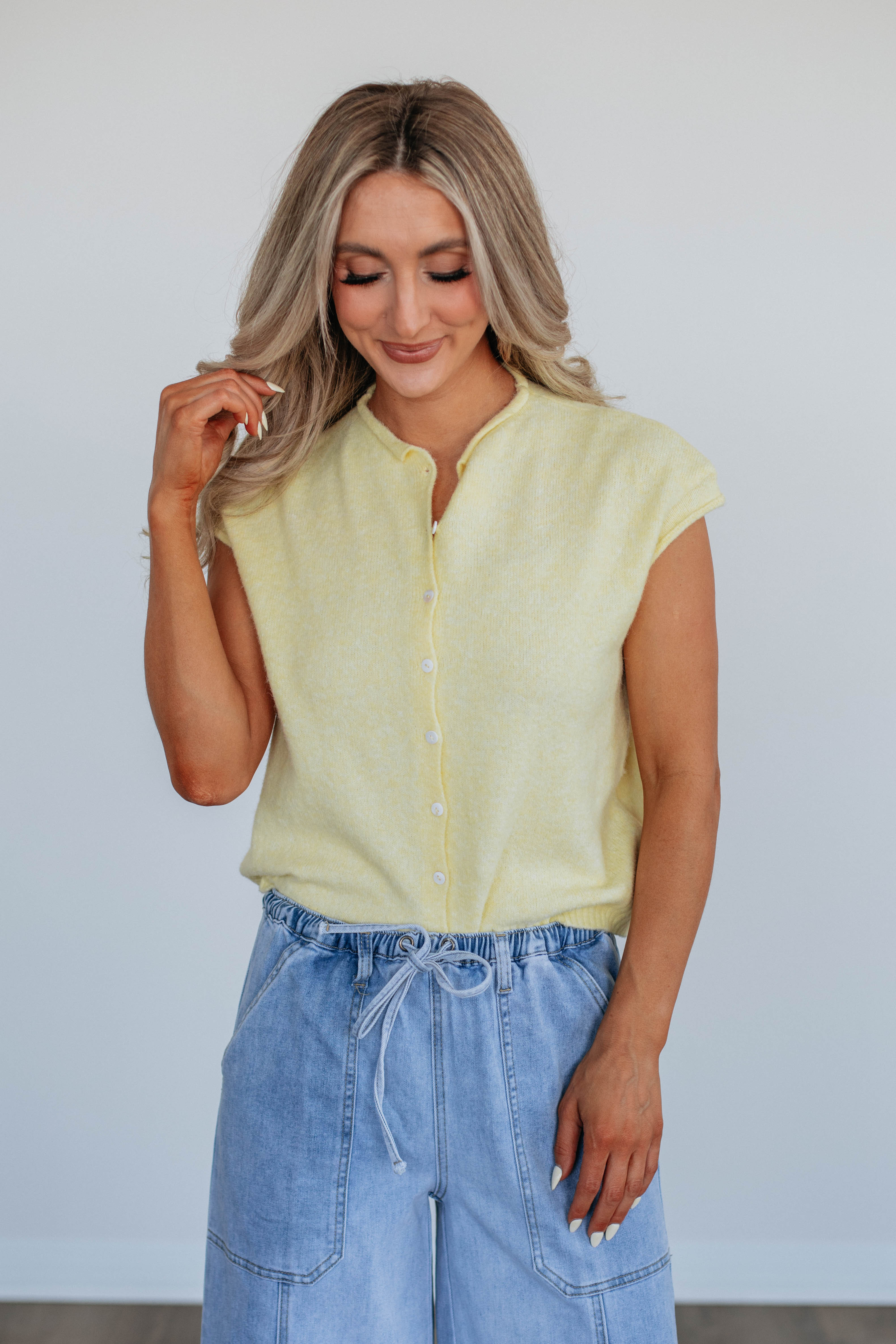 Camry Cardigan Top - Butter
