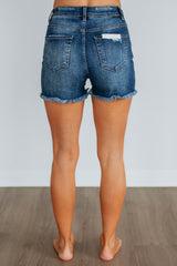 Carlie Risen Shorts - Dark Wash