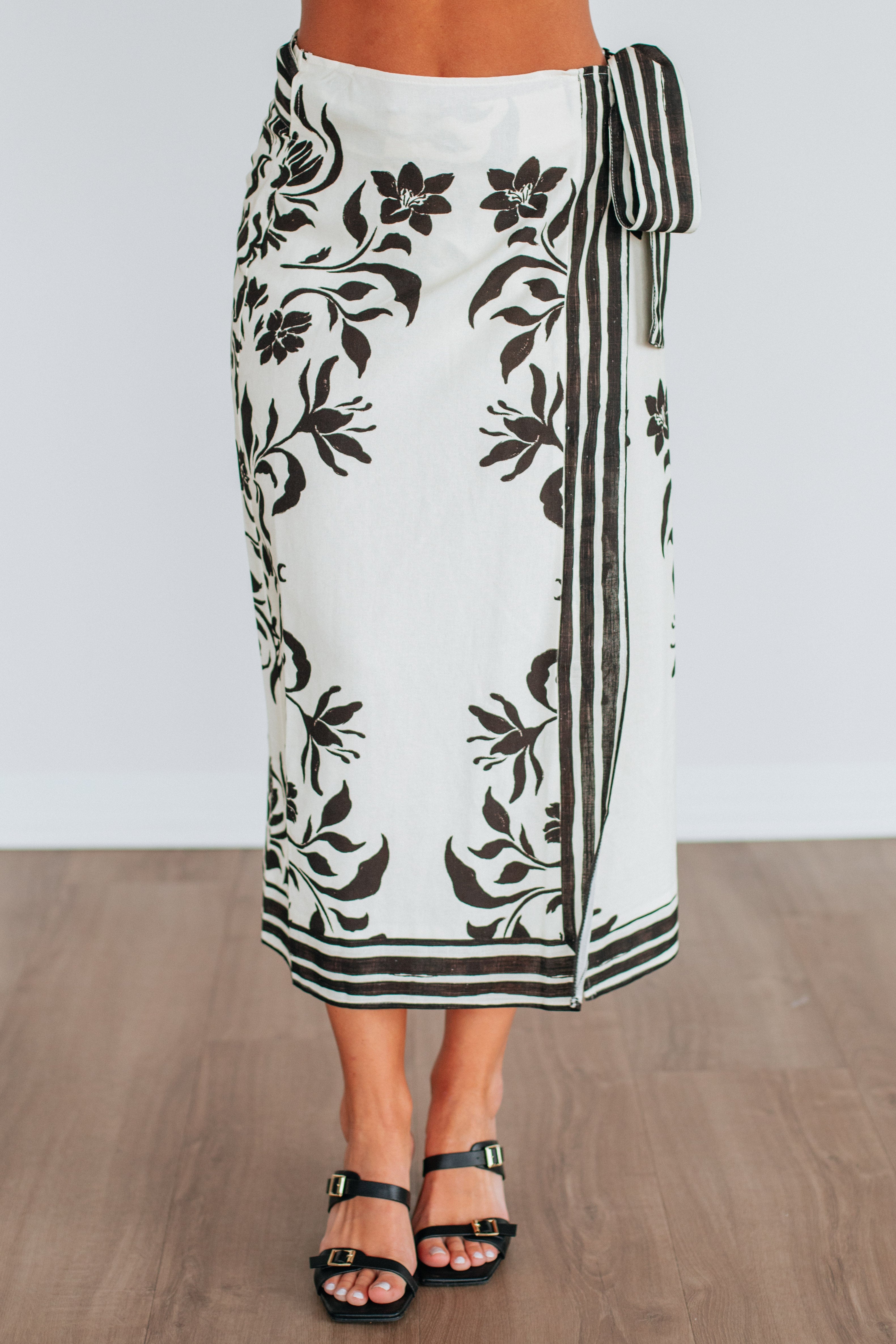 Carryn Floral Wrap Skirt