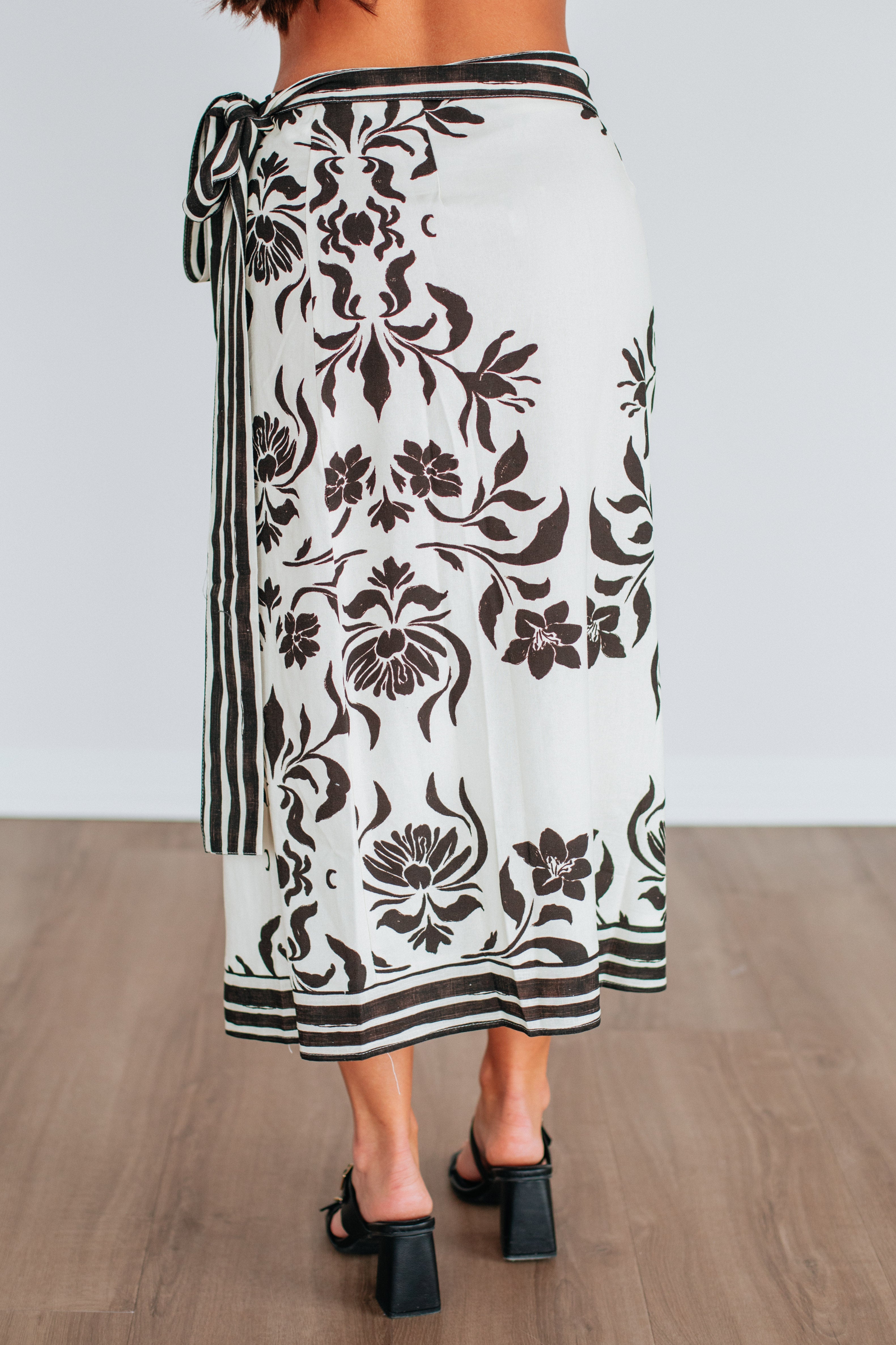 Carryn Floral Wrap Skirt