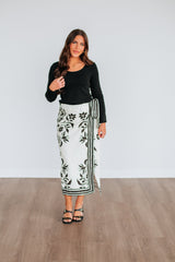 Carryn Floral Wrap Skirt