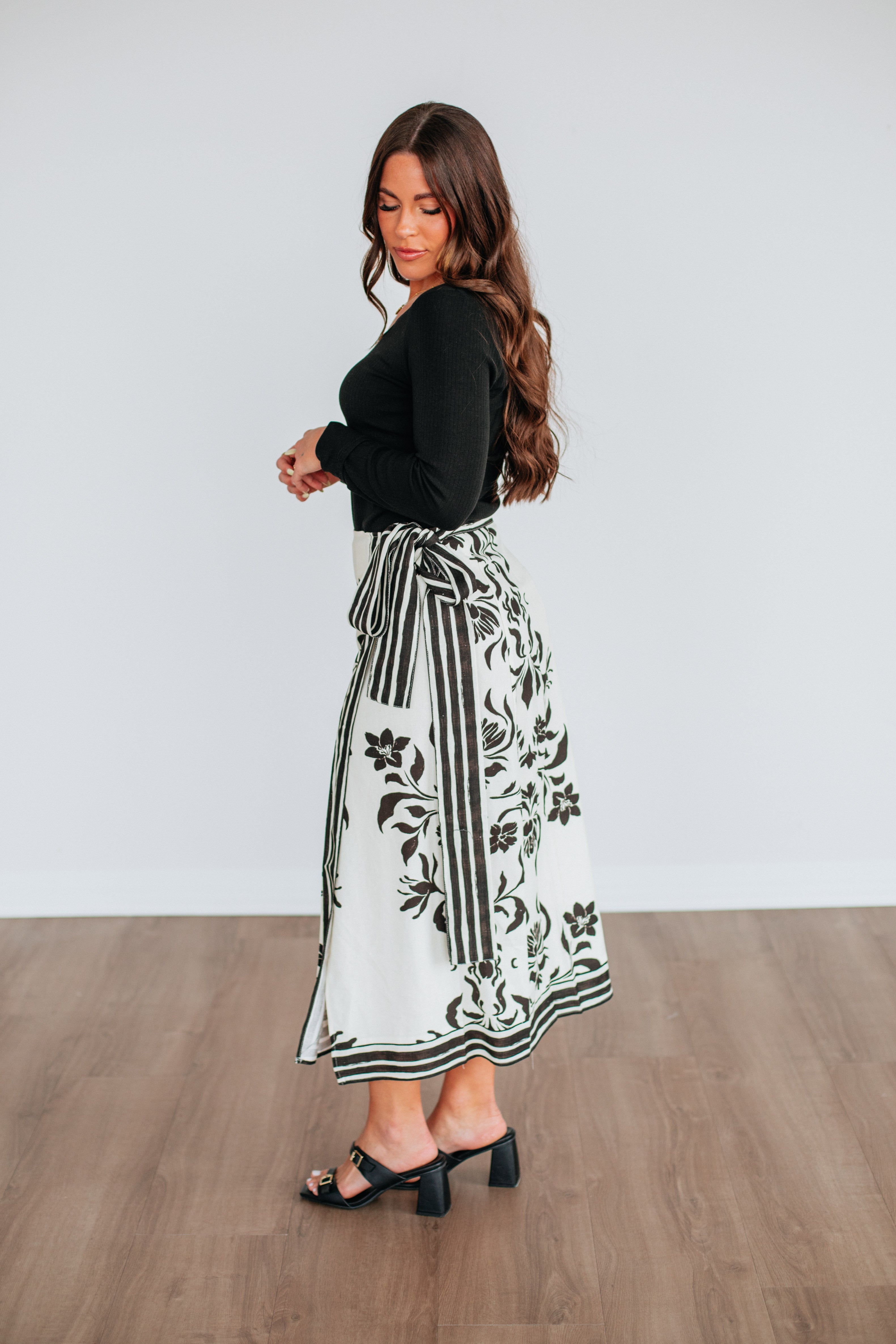 Carryn Floral Wrap Skirt