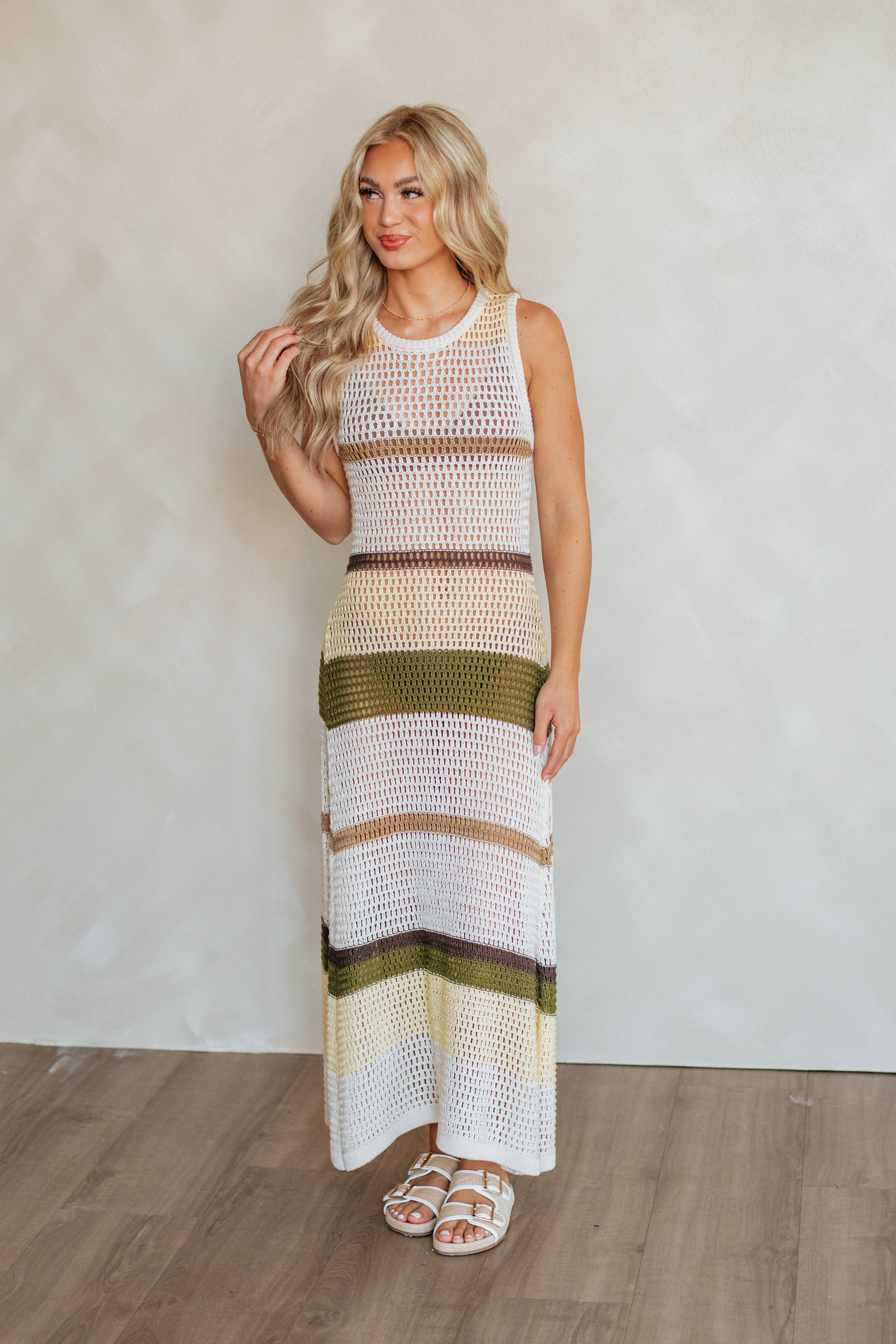 Suni Crochet Striped Dress
