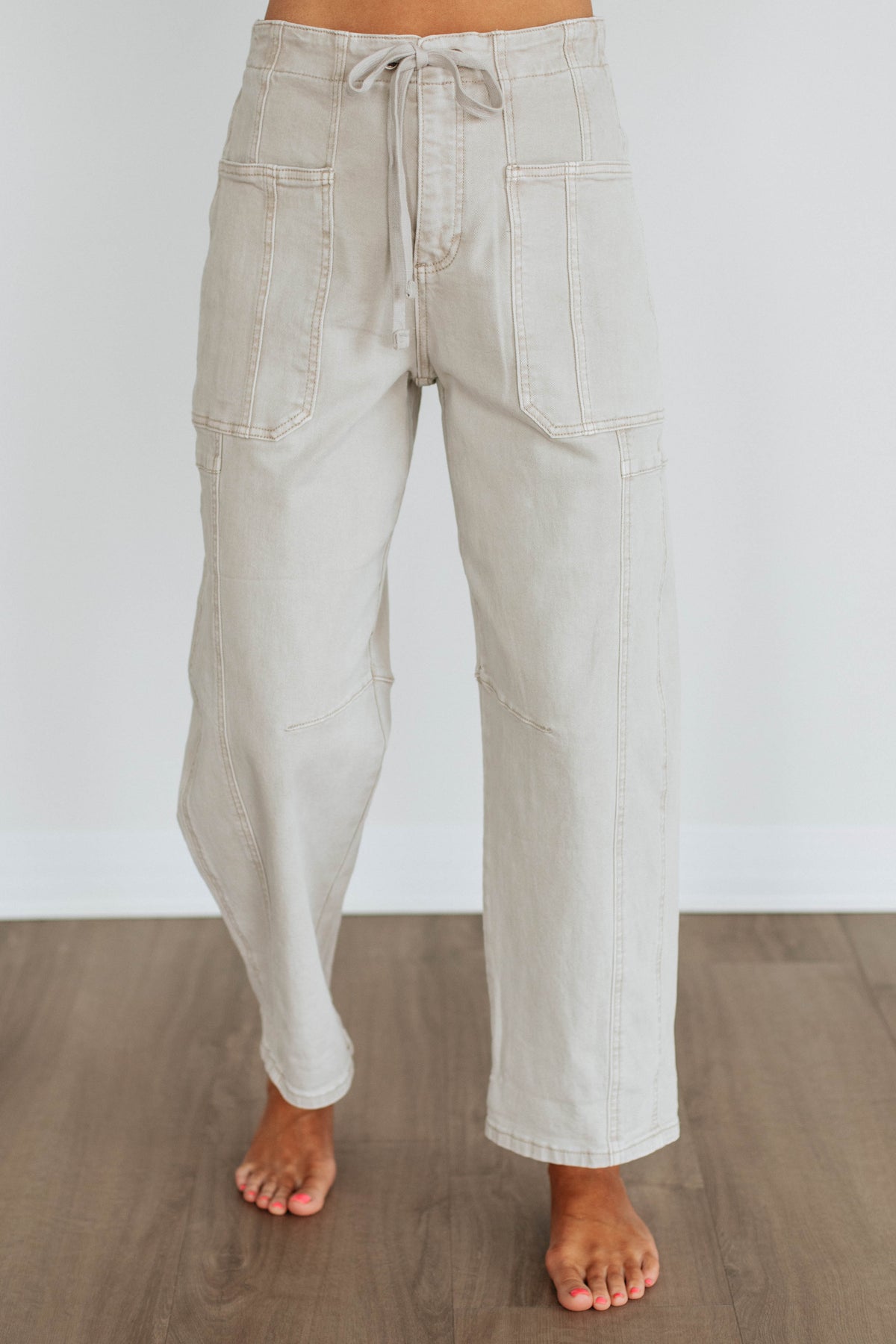 Kodi Risen Cargo Jeans - Almond