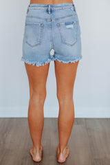 Carlie Risen Shorts - Light Wash