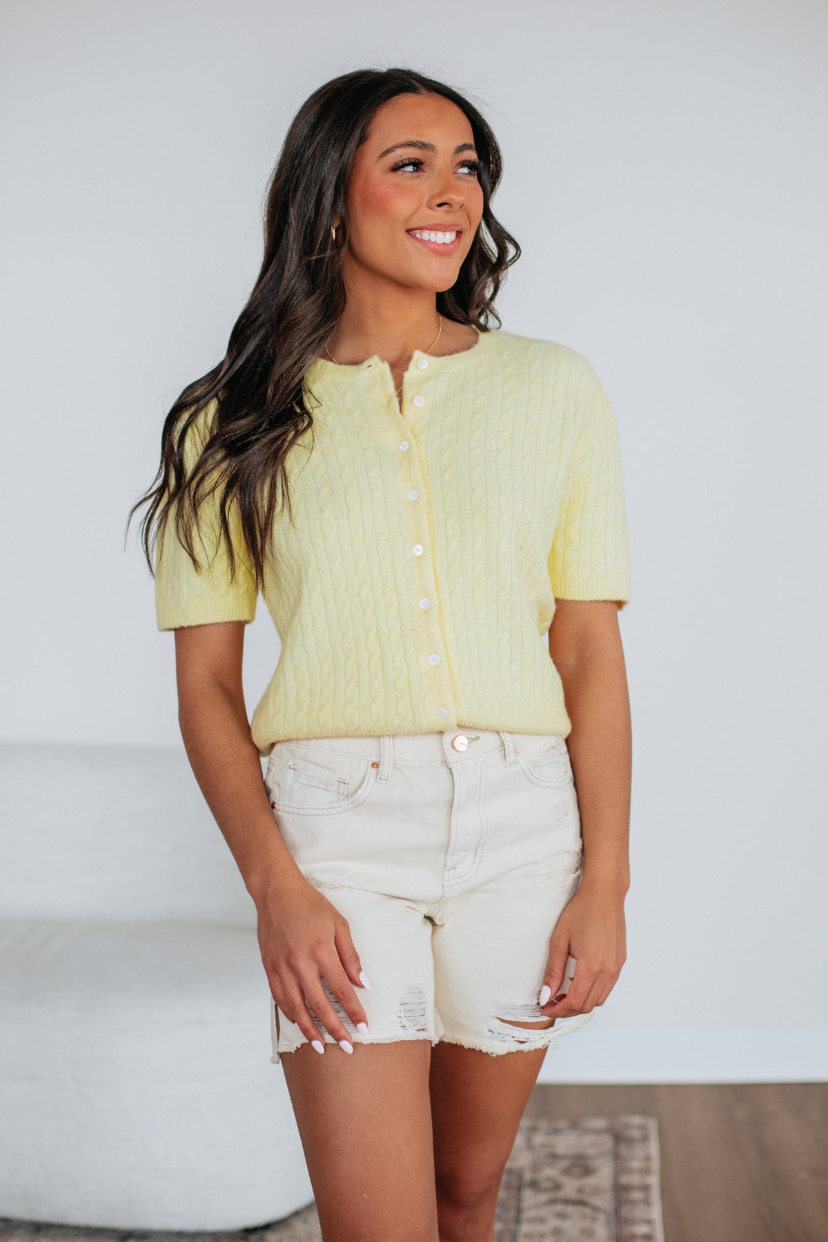 Denise Cardigan Top - Butter