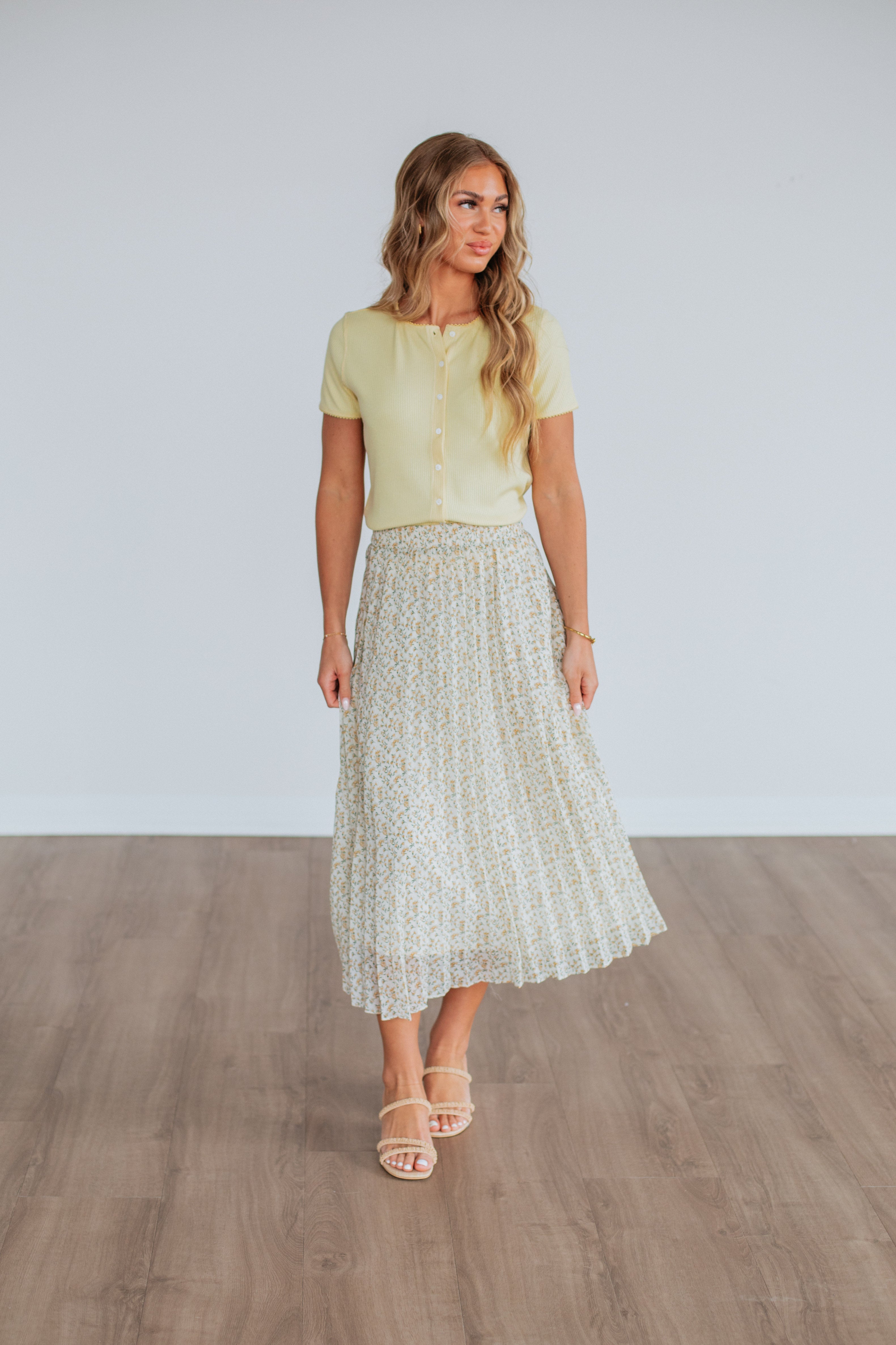 Charisse Ribbed Top - Daisy